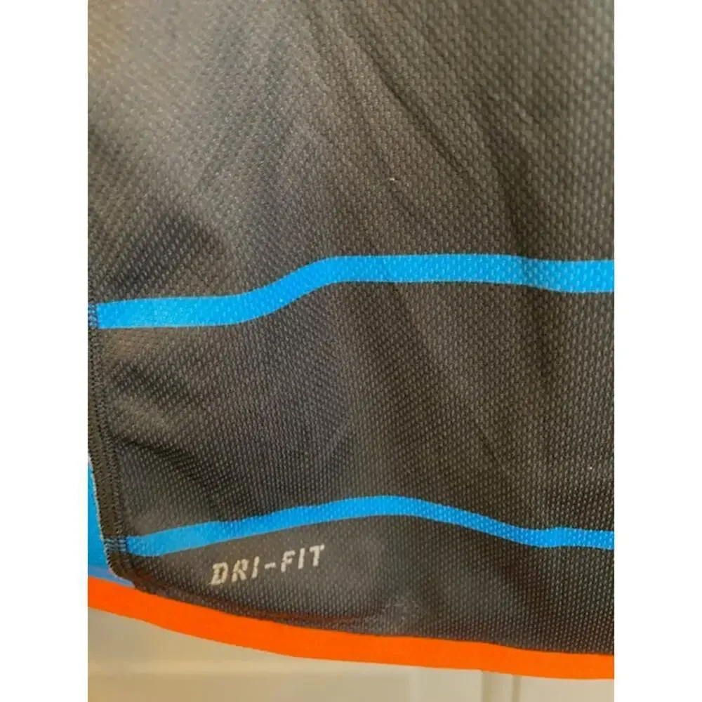 Nike‎ Dri-Fit Shirt Women's Black-Blue/Orange Stripes Size Medium